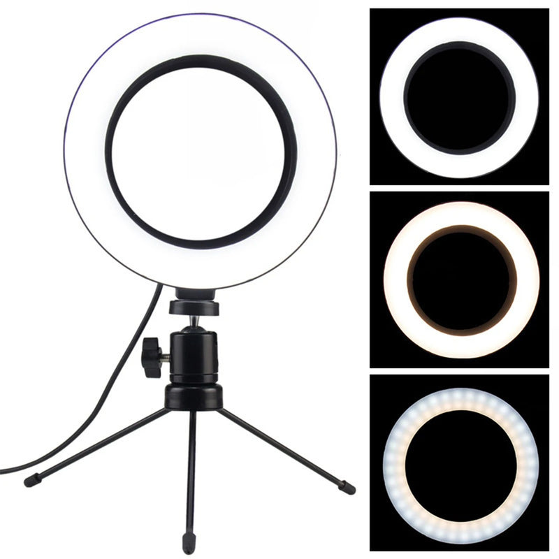 Ring Light LumeAid com Tripé e Suporte